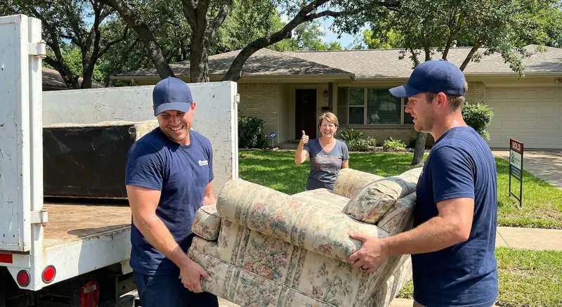 Local Austin junk removal worker